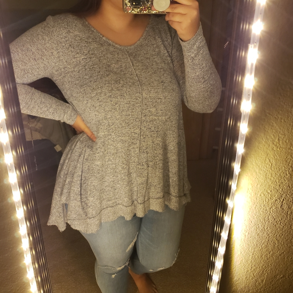 Soft Grey/Blue Sweater